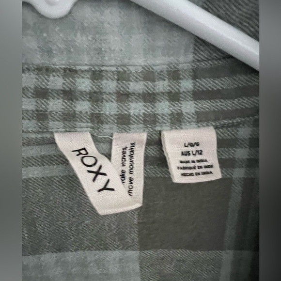 Roxy Flannel Shirt Women’s Size Large - Picture 5 of 6